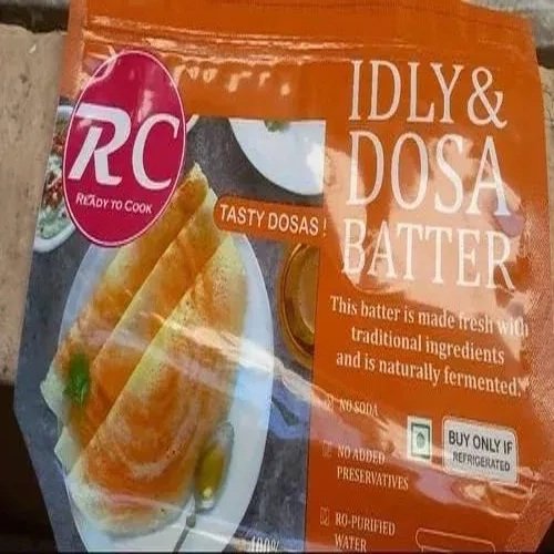 RC Idly & Dosa Batter Tasty Dosas orange packaging